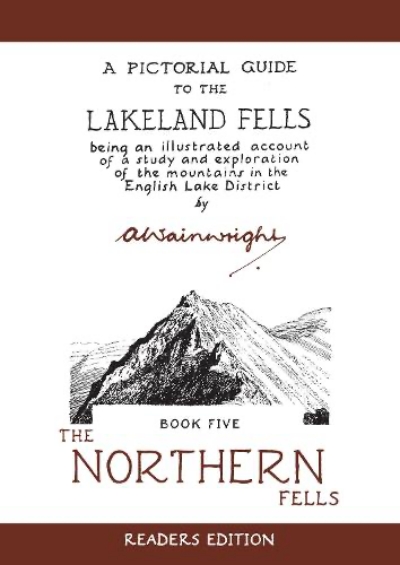 Front cover of Alred Wainwright's fifth book 'The Northern Fells' from the series 
                            'A pictorial guide to the Lakeland Fells'
